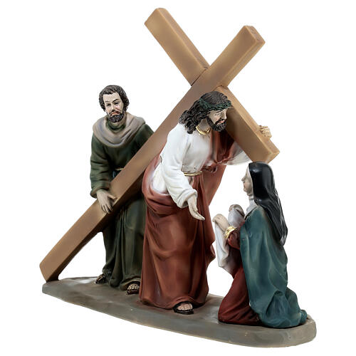 Jesus meets Veronica for 15 cm Easter Creche 3