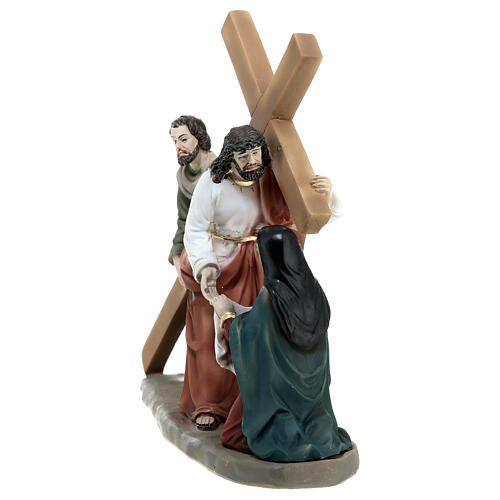 Jesus meets Veronica for 15 cm Easter Creche 5
