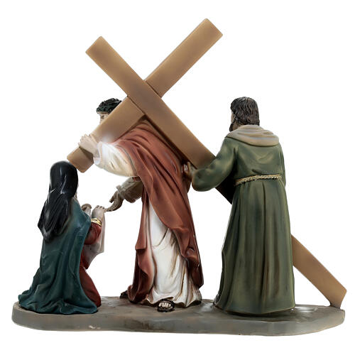 Gesù scena presepe pasquale samaritano Veronica 15 cm 6