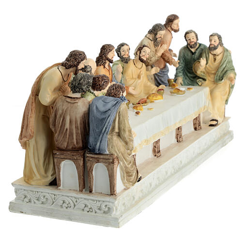 Last Supper for Easter Creche, painted resin, 20x40x15 cm 9