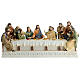 Last Supper Easter nativity in colored resin 20x40x15 cm s1