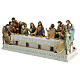 Last Supper Easter nativity in colored resin 20x40x15 cm s3