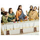 Last Supper Easter nativity in colored resin 20x40x15 cm s7