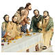 Last Supper Easter nativity in colored resin 20x40x15 cm s8