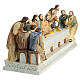 Last Supper Easter nativity in colored resin 20x40x15 cm s9