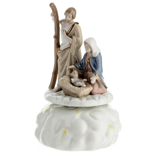 Pozytywka Narodziny Pańskie, porcelana, 12 cm 3