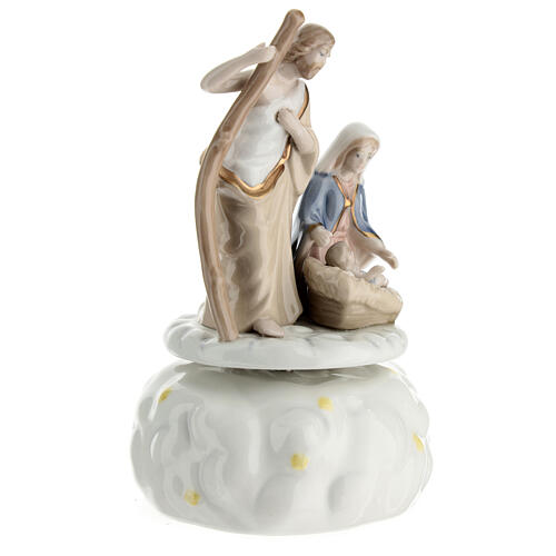 Pozytywka Narodziny Pańskie, porcelana, 12 cm 4