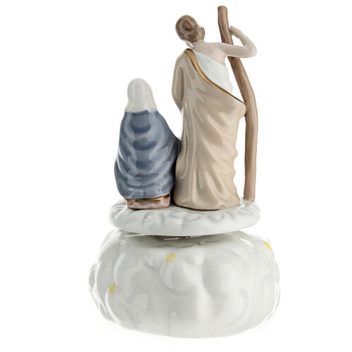 Caixa de música Natividade porcelana 12 cm 7
