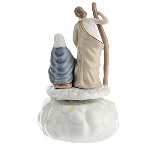 Porcelain Nativity Holy Family music box 12 cm 6