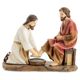 Washing of the feet for a 9 cm Easter Creche, set of 3