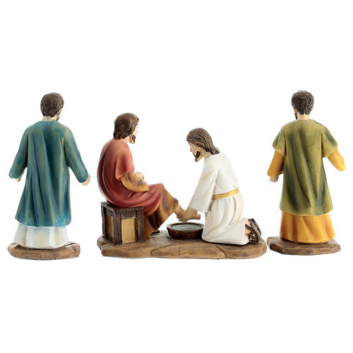 Washing of the feet set for Easter nativity scene 3 pieces 9 cm 4