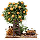 Albero di arancio decorazione resina colorata presepe h 10 cm s1