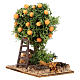 Albero di arancio decorazione resina colorata presepe h 10 cm s2
