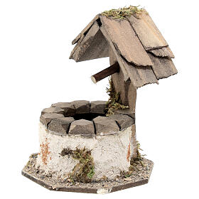 Puits en bois 10x5x5 cm crèche h 10 cm
