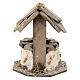 Puits en bois 10x5x5 cm crèche h 10 cm s4