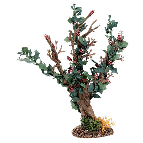 Árbol con flores decoración resina coloreada belén h 15 cm 3