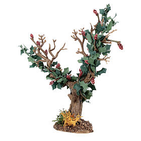 Albero di fiori decorazione resina colorata presepe h 15 cm 