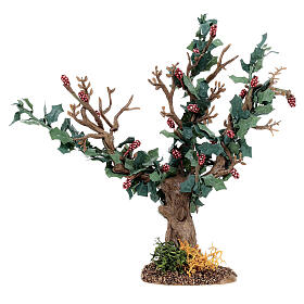 Flower tree figurine in colored resin for nativity scene h 15 cm