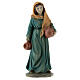 Shepherdess with jars, coloured resin, for 12 cm Nativity Scene s1