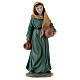 Bergère avec jarres résine colorée crèche 12 cm s1