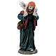 Pastore con agnello sulle spalle resina colorata presepe h 12 cm s1