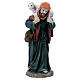 Shepherd figurine with lamb on his shoulders in colored resin, nativity scene h 12 cm s1