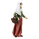 Shepherdess figurine with fruit basket in colored resin 12 cm nativity s3