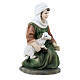 Sphepherdess with lamb on her knees for resin Nativity Scene with 12 cm characters s3