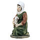 Shepherdess with lamb on her knees in colored resin, nativity scene h 12 cm s2