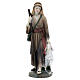 Pastore con agnello e bastone resina colorata presepe h 12 cm s1