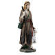 Pastore con agnello e bastone resina colorata presepe h 12 cm s3