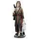 Shepherdress with lamb and staff in colored resin, nativity scene h 12 cm s1