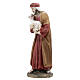 Shepherd figurine with lamb in arm in colored resin, nativity scene h 12 cm s2