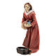 Nativity scene girl pouring water in colored resin h 12 cm s2