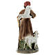 Shepherd with sheep and stick in colored resin, nativity scene h 12 cm s4