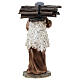 Pastor com troncos nas costas para presépio de 12 cm resina colorida s4