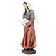 Woman with goose in colored resin, nativity scene h 12 cm s2
