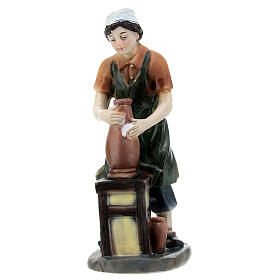 Nativity scene potter figurine in colored resin h 12 cm