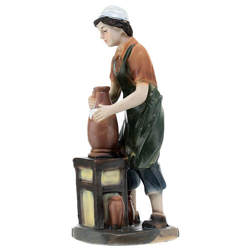 Nativity scene potter figurine in colored resin h 12 cm 2