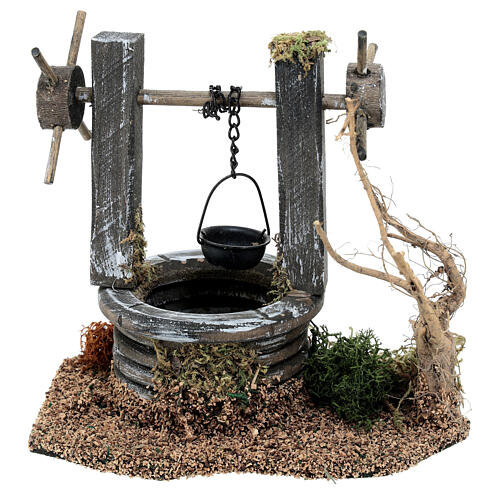 Poço 10x15x10 cm para presépio de 12 cm resina colorida 1