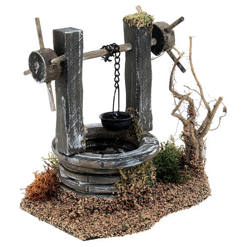 Poço 10x15x10 cm para presépio de 12 cm resina colorida 3