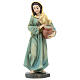 Nativity scene woman with vase in colored resin h 15 cm s1