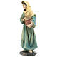 Nativity scene woman with vase in colored resin h 15 cm s2