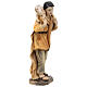 Pastore con agnello sulle spalle resina colorata presepe h 15 cm s3