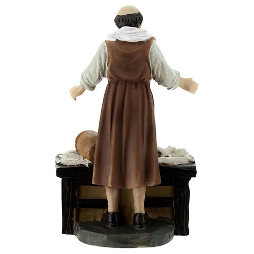 Pescatore resina colorata presepe h 12 cm 5