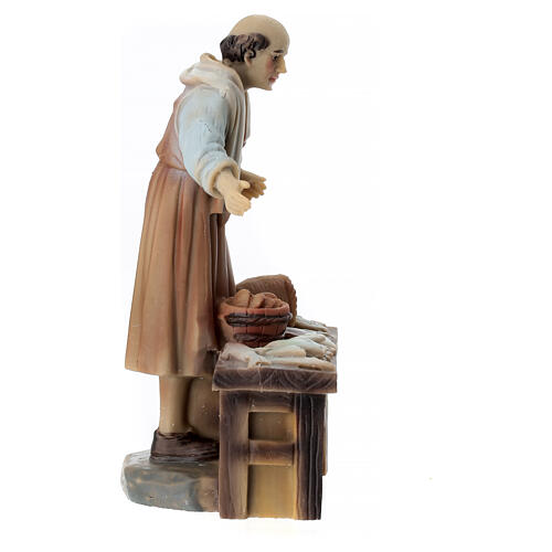 Pescatore resina colorata presepe h 12 cm 4