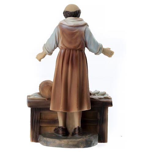 Pescatore resina colorata presepe h 12 cm 5