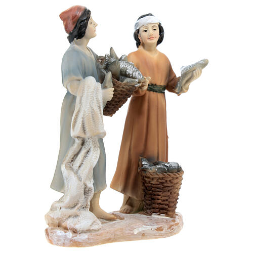 Fishermen, set of 2, for Nativity Scene with 12 cm resin figurines 3