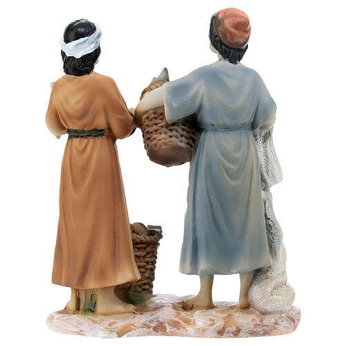 Fishermen, set of 2, for Nativity Scene with 12 cm resin figurines 4