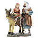 Hirte und Bube auf einem Esel sitzend, Resin koloriert, für 12 cm Krippe s1
